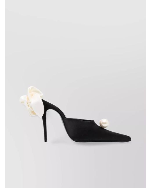 Magda Butrym Multicolor Flower Heel Mules Satin
