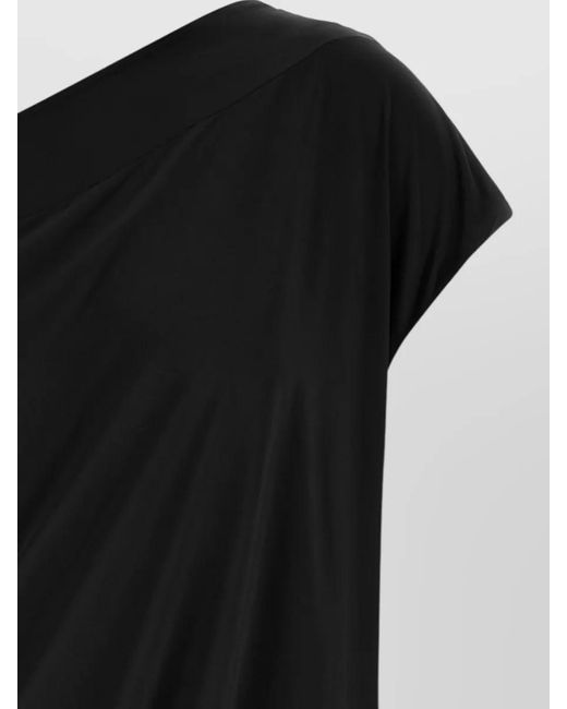 Goldbergh Black Zaira Dress Asymmetric Neckline Draped Design