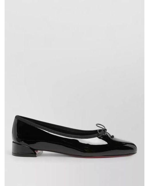 Christian Louboutin Black Patent Leather Ballet Flats