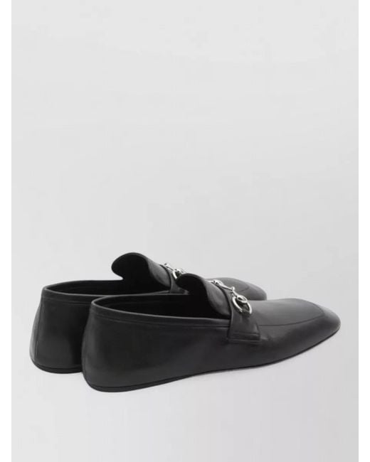 Gucci Black Leather Loafers for men