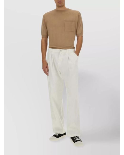 Moschino White Wool And Silk Jumper for men