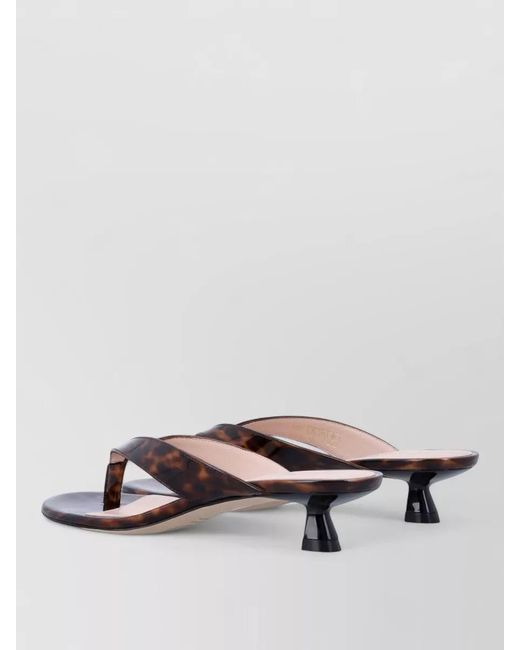 Stuart Weitzman Multicolor Rio Flat Toe Sandal Tortoiseshell Pattern
