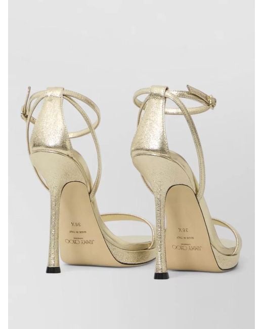 Jimmy Choo Natural Moza 120 Platform Stiletto Sandals
