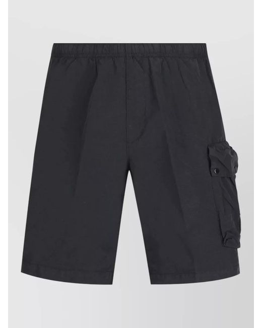 C P Company Gray Beach Cargo Shorts Lens Pocket Detail for men