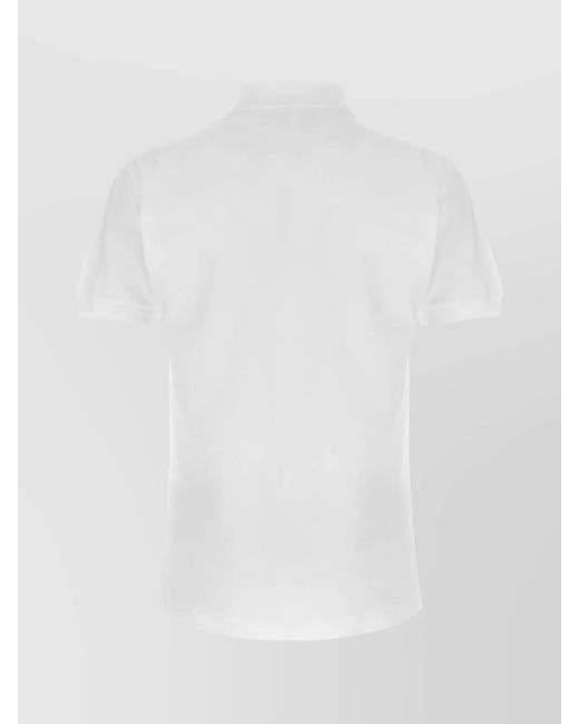 Lacoste White Cotton Polo Shirt for men