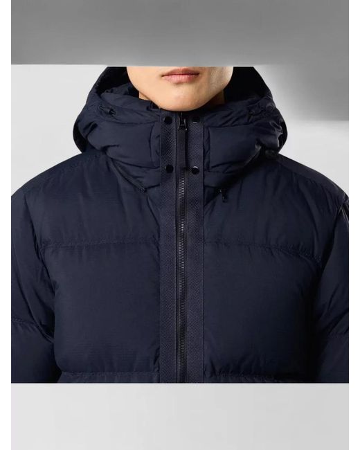 Stone Island Blue Down Ripstop Puffer Jacket for men