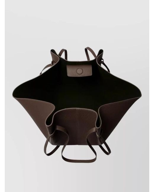 Yuzefi Brown Tote Bag Large Size Top Handles