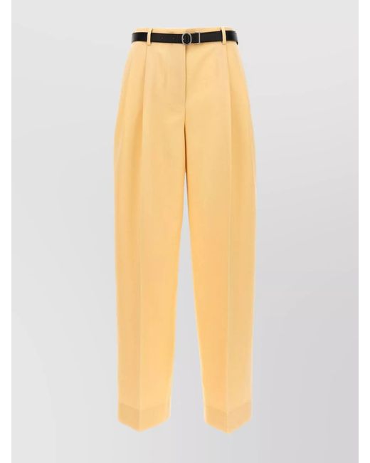 Jil Sander Yellow Wool Tailored Trousers