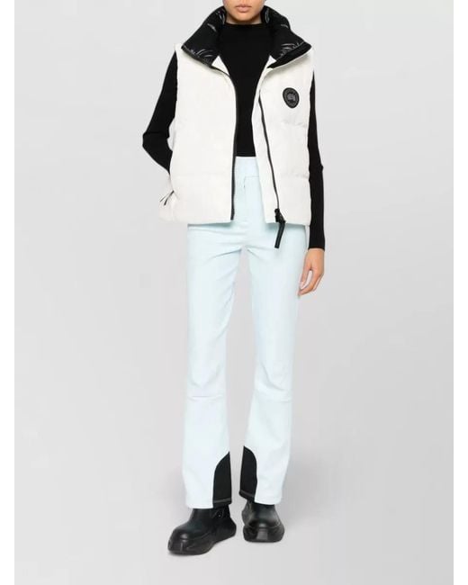 Canada Goose White Down Cropped Sleeveless Puffer Vest