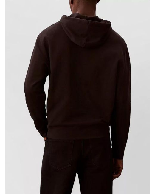 Calvin Klein Black Hoodie Terry Drawstring Hood Kangaroo Pocket for men