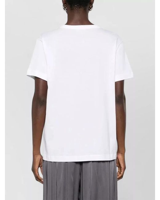 Fabiana Filippi White Jersey Short Sleeve Crew Neck Top