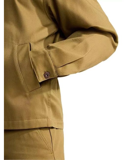 The North Face Green Collared Coat Silk Nylon Blend Design for men