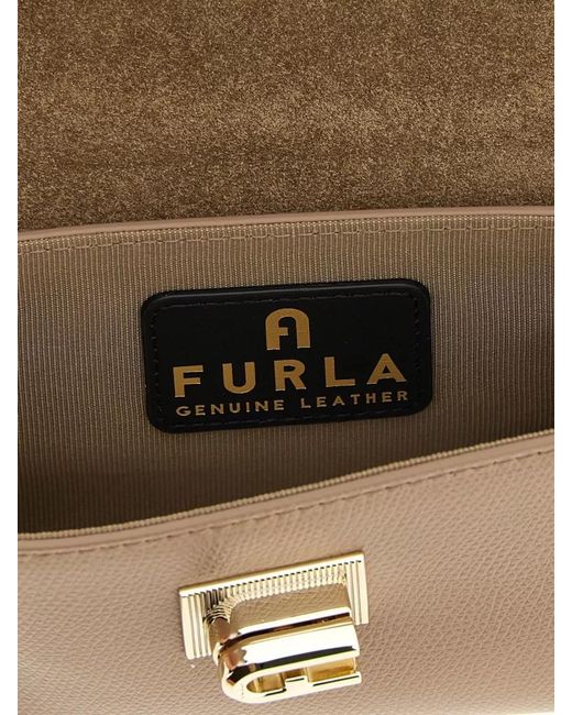 Furla Natural 1927 Mini Leather Shoulder Bag