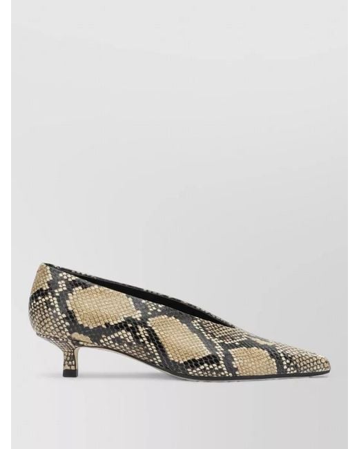Aeyde Multicolor Clara Kitten Heel Pumps Snake Print