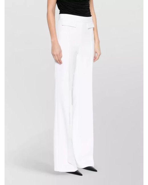 Elisabetta Franchi White Wide-Leg Trousers