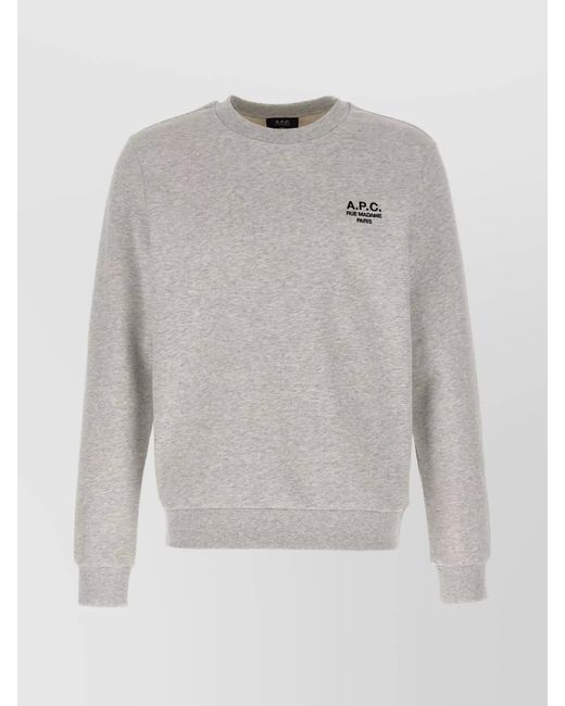 A.P.C. Gray Cotton Sweatshirt for men