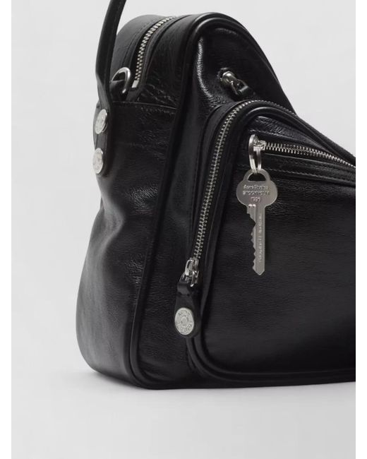 Acne Black Leather Shoulder Bag
