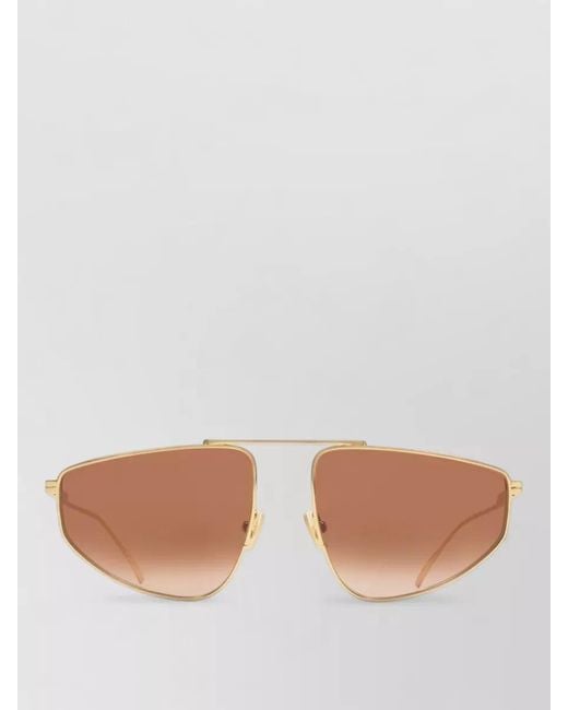 Bottega Veneta Natural Bv1466S Sunglasses Brass Metal Frame