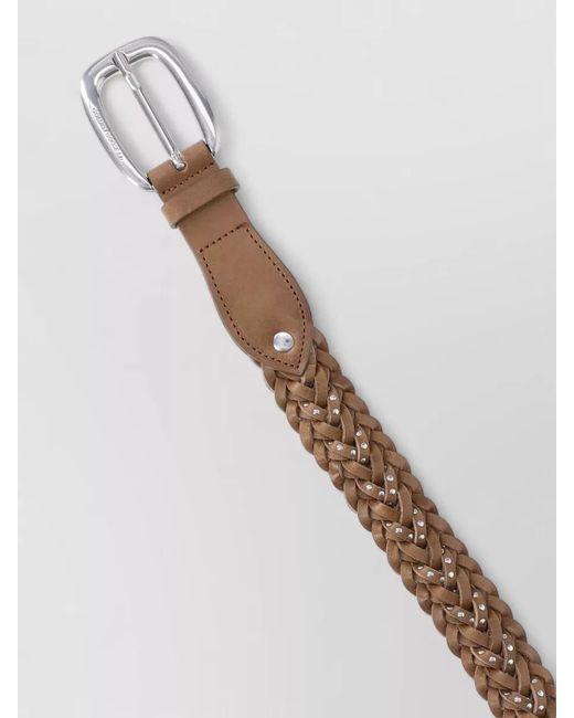 Golden Goose Deluxe Brand Multicolor Braided Belt Adjustable Length Studded Trim