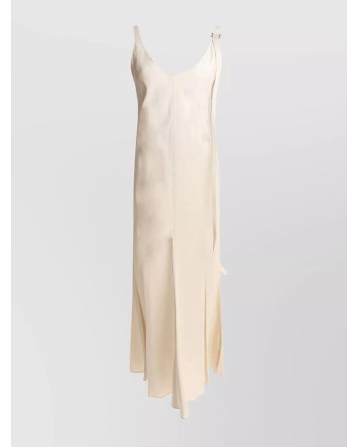 Sportmax White Flared Maxi Dress