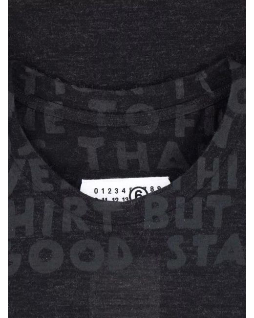 MM6 by Maison Margiela Black Wool Short-Sleeve T-Shirt for men