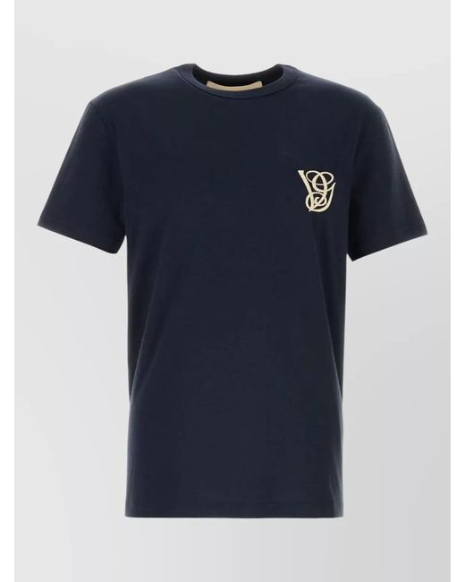 Valentino Garavani Blue Cotton T-Shirt for men