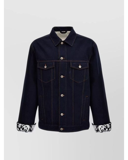 Burberry Blue Denim Jackets for men