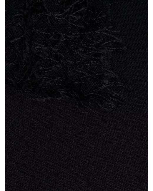 Fabiana Filippi Black Ribbed Slim-Fit Knit Polo Shirt