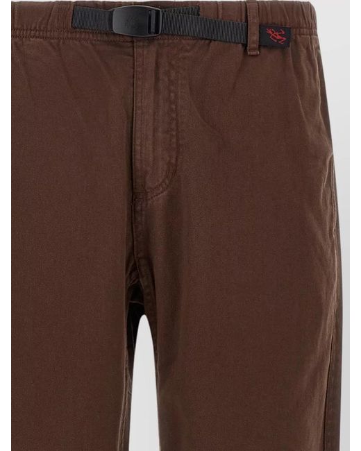 Gramicci Brown Tailored Pants Belt Loops Side Pockets for men