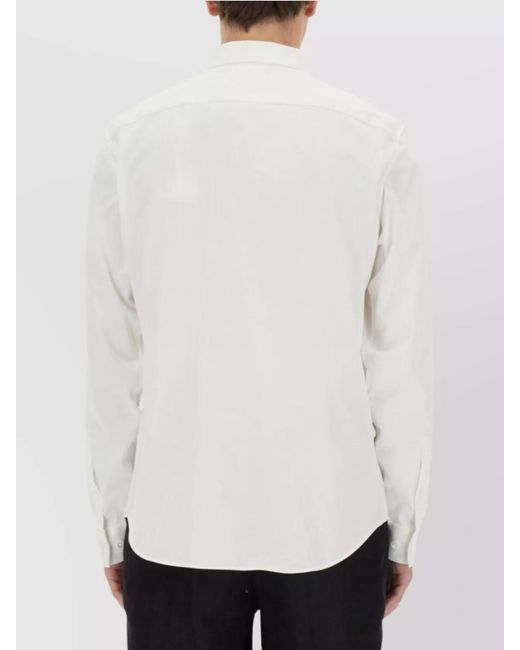 Theory White Cotton Blend Shirt for men