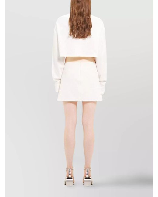 Courreges White Cropped Knitted Top