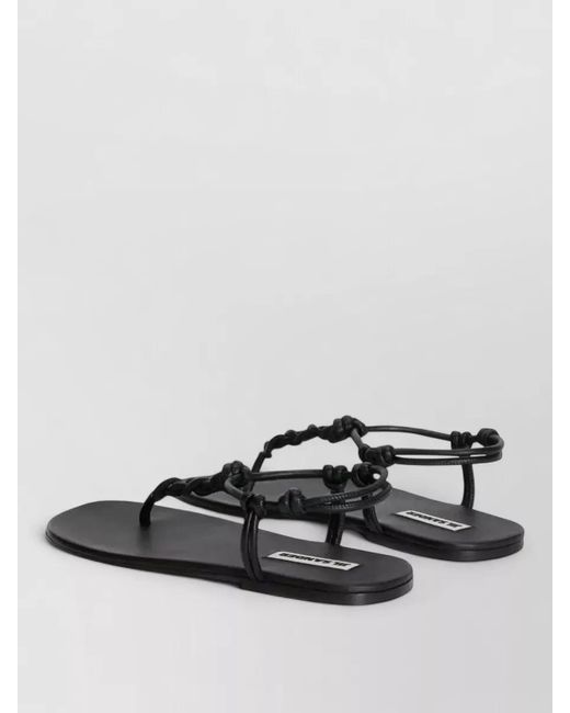 Jil Sander White Flat Sandals Open Toe Knotted Straps