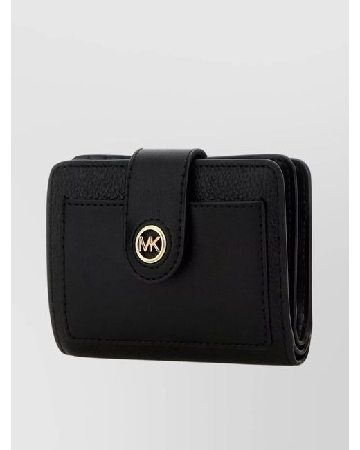 Michael Kors Black Slim Leather Wallet With Compact Design