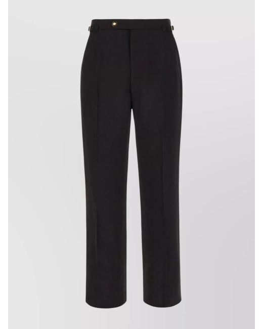 Casablanca Black Silk Blend Straight-Leg Trousers for men