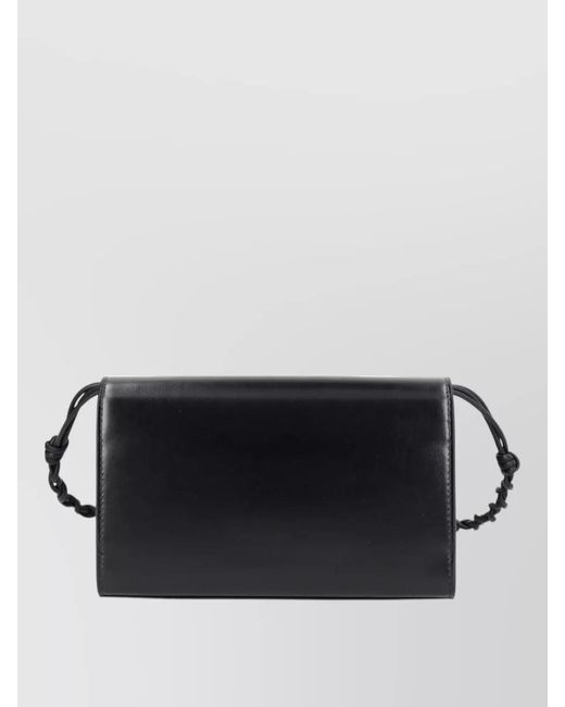 Jil Sander Black Leather Purse