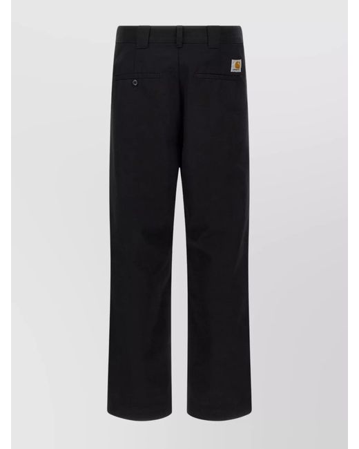 Carhartt Black Tailored Trousers With Back Pockets And Belt Loops for men
