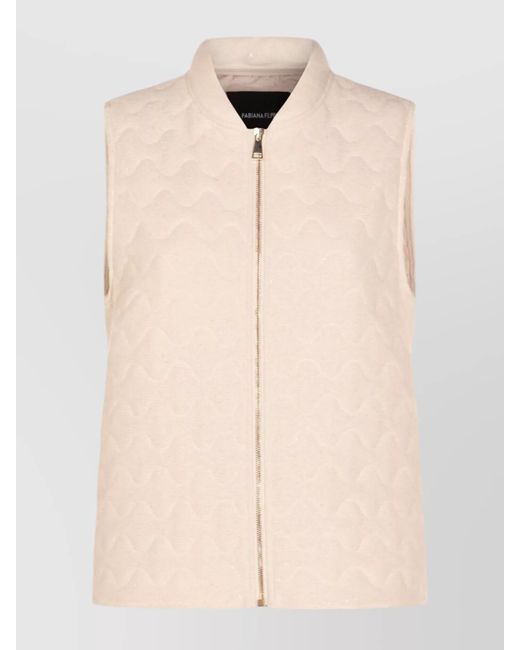 Fabiana Filippi Natural Padded Vest High Neck