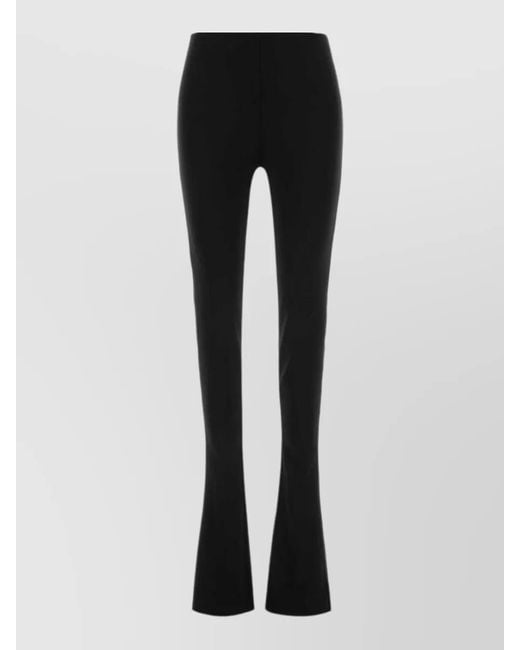 Gucci Black Flared Straight Pants Nylon Silk Blend