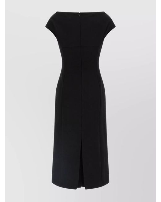 Ermanno Scervino Black Crossover Midi Dress