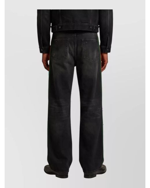 Gucci Black Denim Mid-Rise Relaxed-Fit Straight-Leg Jeans for men