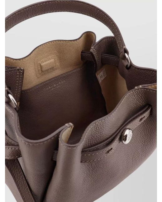 Tory Burch Brown Romy Leather Bucket Bag