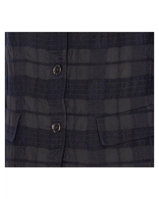 Uma Wang Blue Virgin Wool V-Neck Blazer