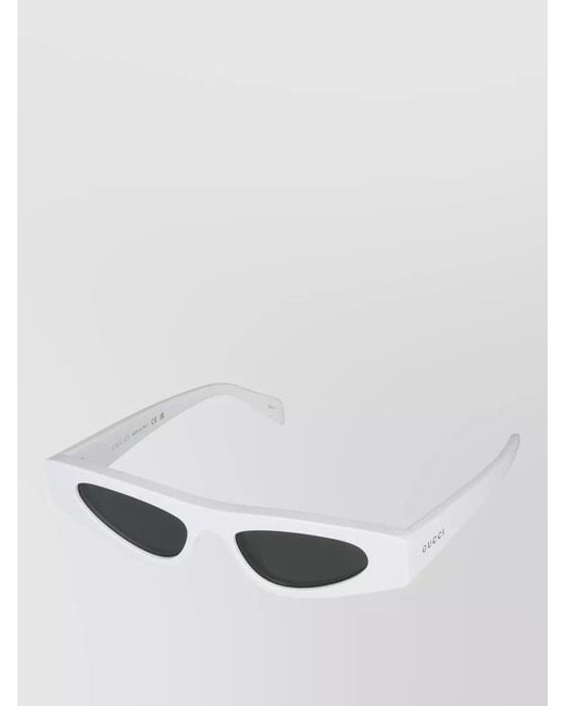 Gucci White Sunglasses Gg1779S 002 Angular Frame