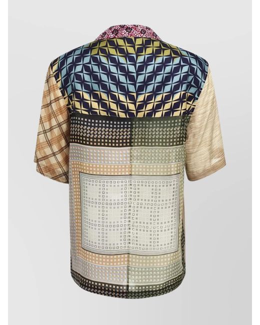 MARINE SERRE Multicolor Silk Bowling Shirt