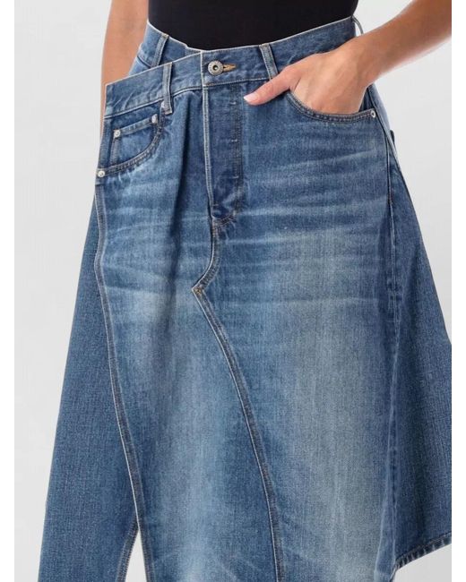 J.W. Anderson Blue Denim Front Split Skirt