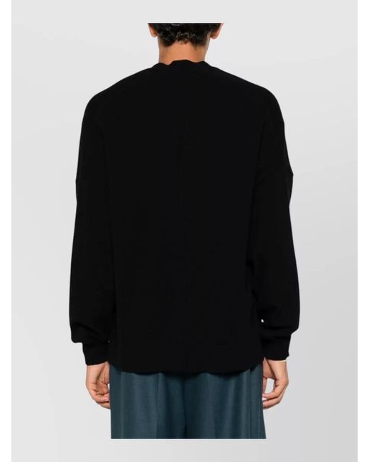Extreme Cashmere Black Cashmere V-Neck Ribbed Cuff Cardigan