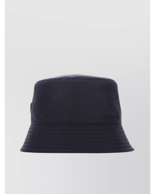 Prada Blue Recycled Nylon Bucket Hat for men