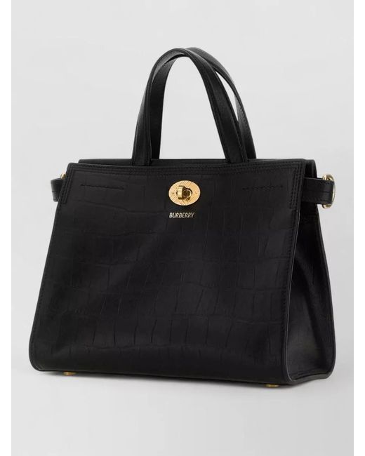Burberry Black Cotswolds Mini Leather Shoulder Bag