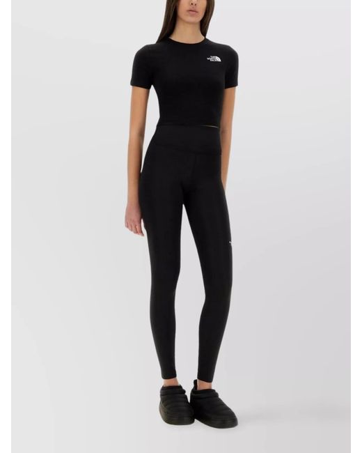 The North Face Black Short Sleeve Cropped Crew Neck Top