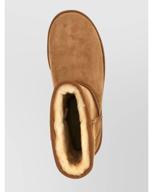 Ugg Brown Short Flat Sole Ankle Boots